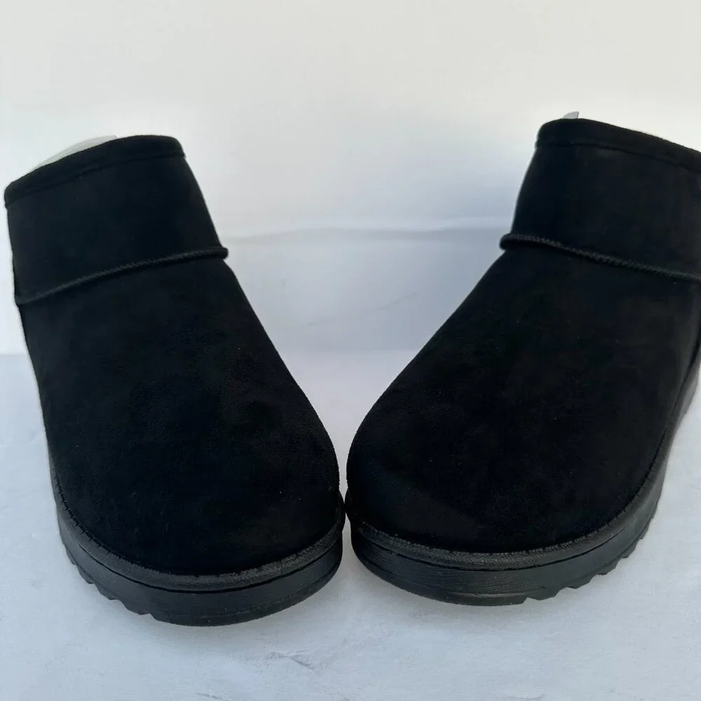 SO Lupita Women's Cozy Black Cozy Mini Boots Size 9 - Picture 6 of 7